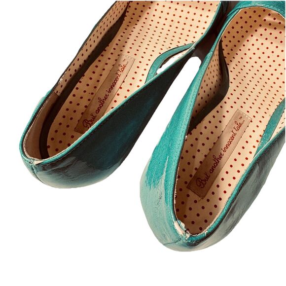 BAIT But Another Innocent Tale Teal patent pumps Size 9 Pin Up Retro Rockabilly - Picture 4 of 11